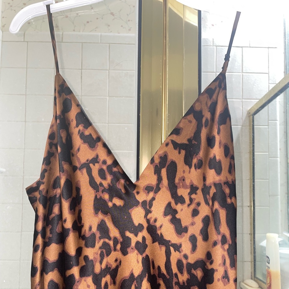 L’Agence cheetah print maxi dress